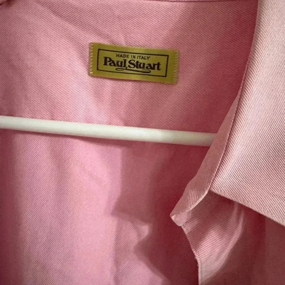 GORGEOUS Paul Stuart mens XLL pink button up casual cotton shirt EUC - Picture 3 of 15